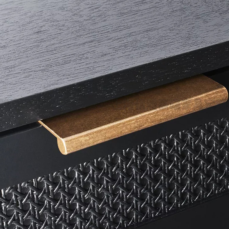 American Retro Luxury Entrance Console Table, Black