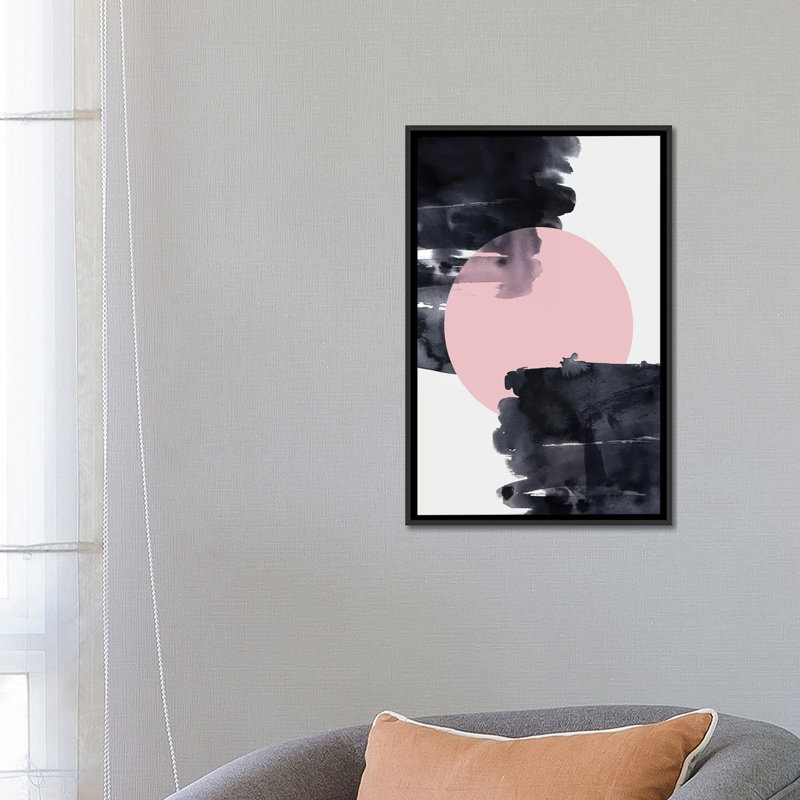 «Minimalisme XX», impression sur toile tendue, H 60 po x l 40po x P 1,5 po, Toile avec cadre noir, Pas de tapis