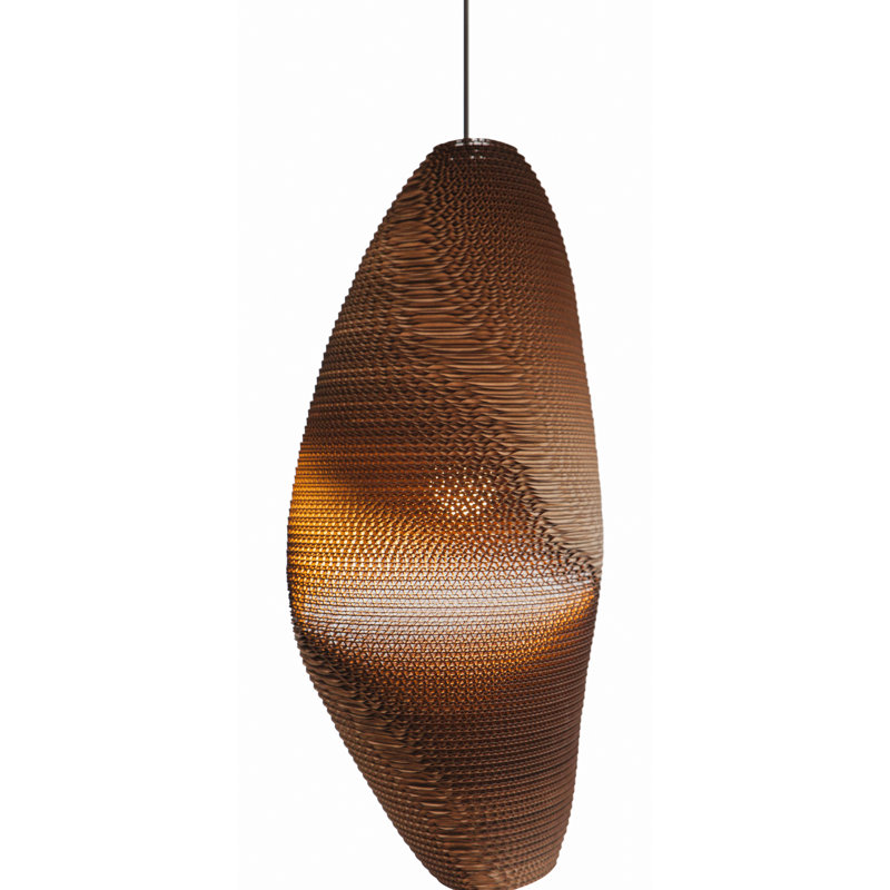 Luminaire suspendu Scraplights Pebbles Denny Naturel, Naturel