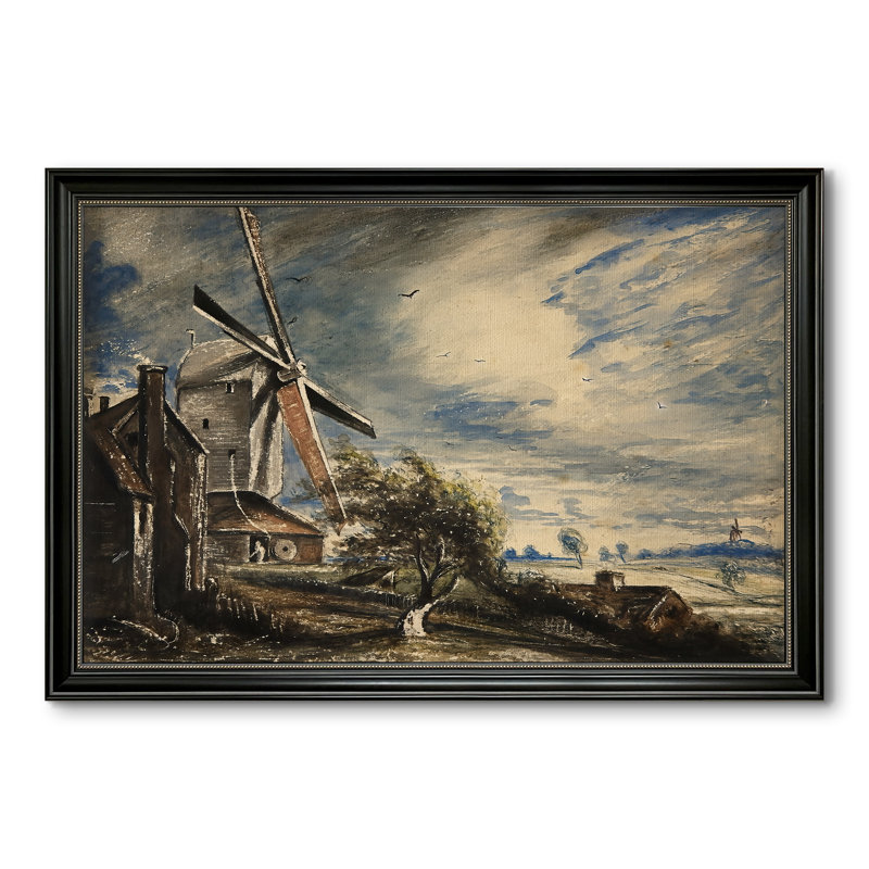 Un moulin près de Colchester, v. 1833 - John Constable - Toile encadrée sur mesure, 28 po x 40 po, Toile avec cadre