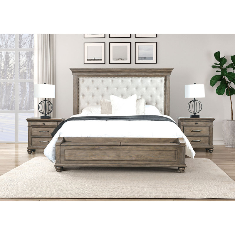 Ensemble de chambre à coucher traditionnelle 3 pièces avec très grand lit Eastern
