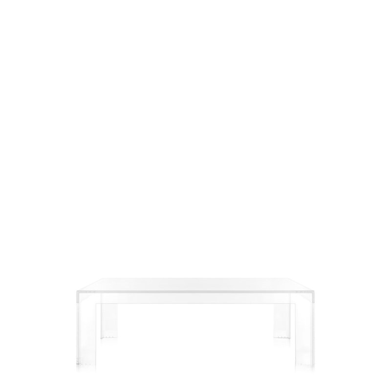 Table basse Invisible, H 12,4 po x L 39,37 po x l 39,37 po, Cristal