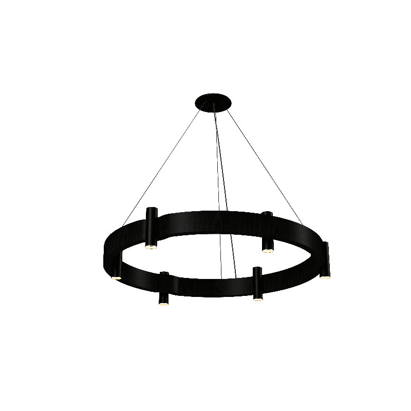 Luminaire suspendu Flow Accord, Gris anthracite, H 5,31 po x l 23,62 po x P 23,62 po