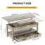 Table basse à plateau relevable moderne 3 en 1, table centrale extensible pour les réunions et le travail-980431895