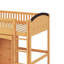 Lit mezzanine en bois avec tête de lit à DEL et garde-robe et armoire de rangement, cadre de lit mezzanine avec garde-corps de sécurité-1310836324-1310836326