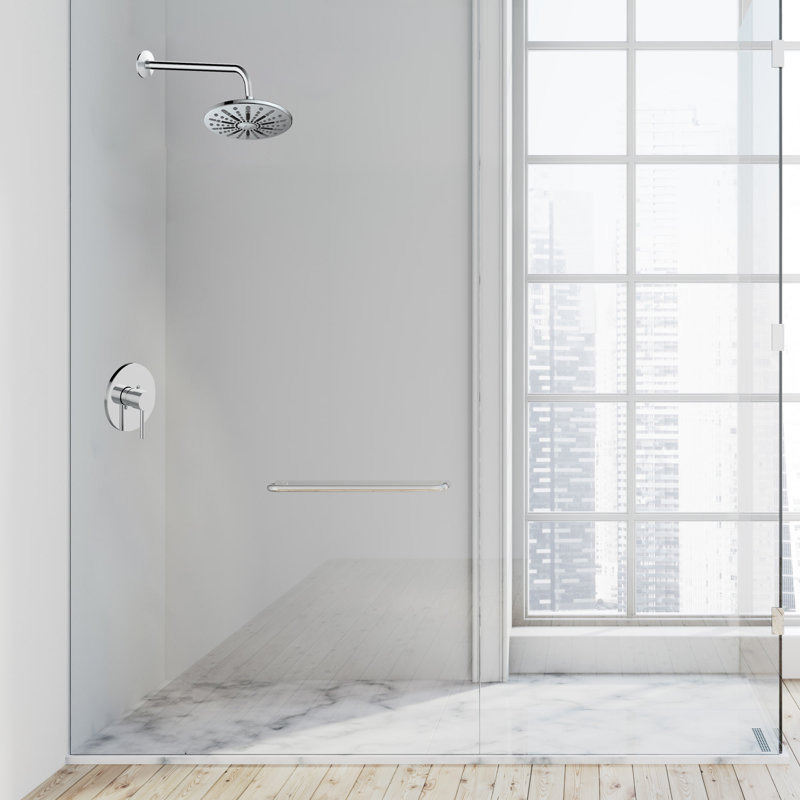 Shower Arm and Flange, Polished Chrome