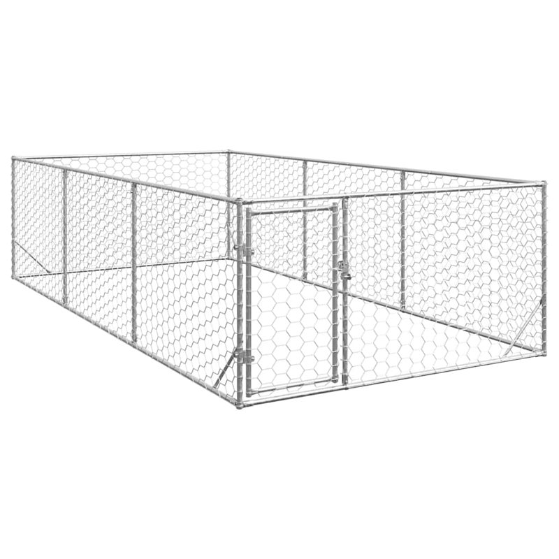 Galvanised Steel Dog House, 100cm H x 400cm W x 200cm D