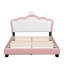 Upholstered Princess Bed With Crown Headboard, Platform Bed With Headboard And Footboard-696386214-696386209