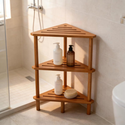 Three Layer Independent Corner Shower Storage Rack