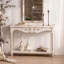 Console blanche en bois massif