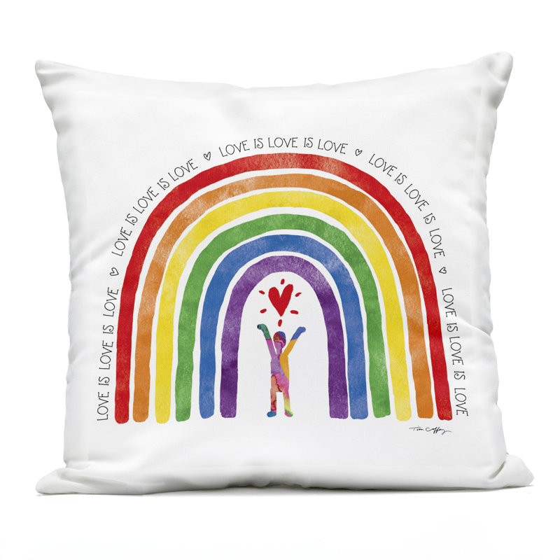 Coussin décoratif «Love Is Love Pride Inclusivité» par Tim Coffey
