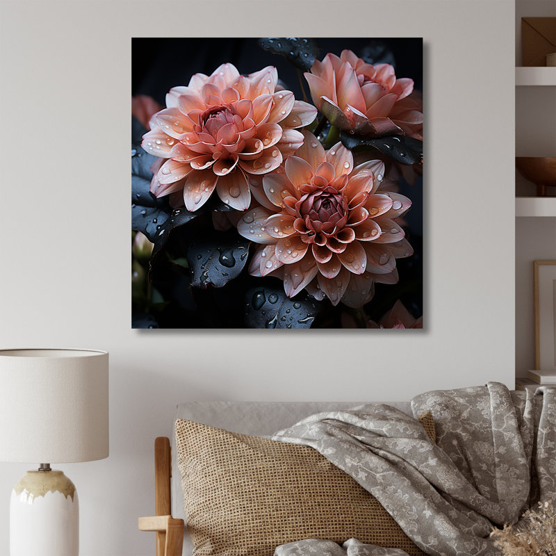 «Mums Noir Enchantment» sur toile, Toile tendue, H 30 po x l 30 po