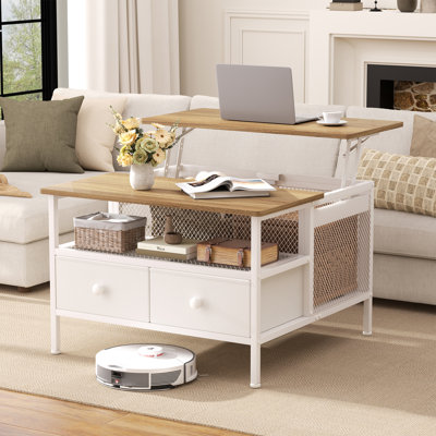 Lift Top Coffee Table With Storage, Square Coffee Table Metal Wood