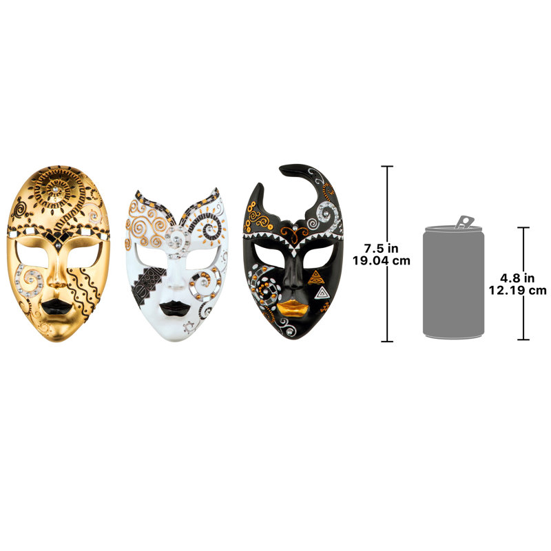 3 Piece Carnival Mask Wall Décor Set