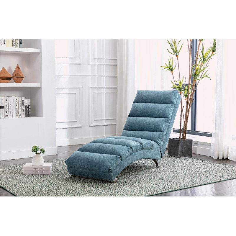 Chaise longue en lin, chaise longue moderne pour bureau ou salon, Polyester gris foncé