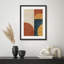 Reproduction d'art encadrée abstraite pour décoration intérieure moderne - 11 po x 14 po-116561367-116561363