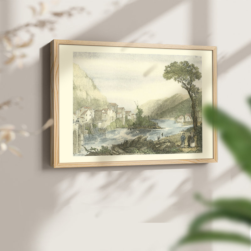 «Little Falls New York», reproduction encadrée, Naturel, H 11 po x l 14 po
