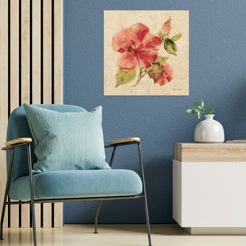 Fleurs tropicales lumineuses II, art hibiscus, H 18 po x l 18 po