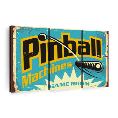 «Pinball Machine Game Room» sur toile