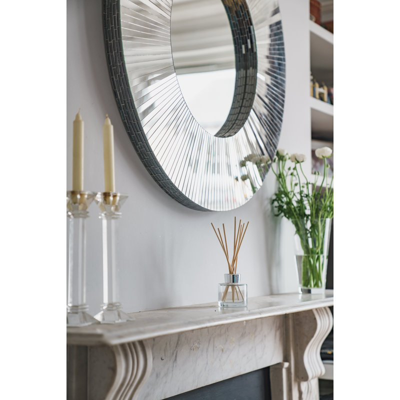 Chriopher Flat Wall Mirror, Black