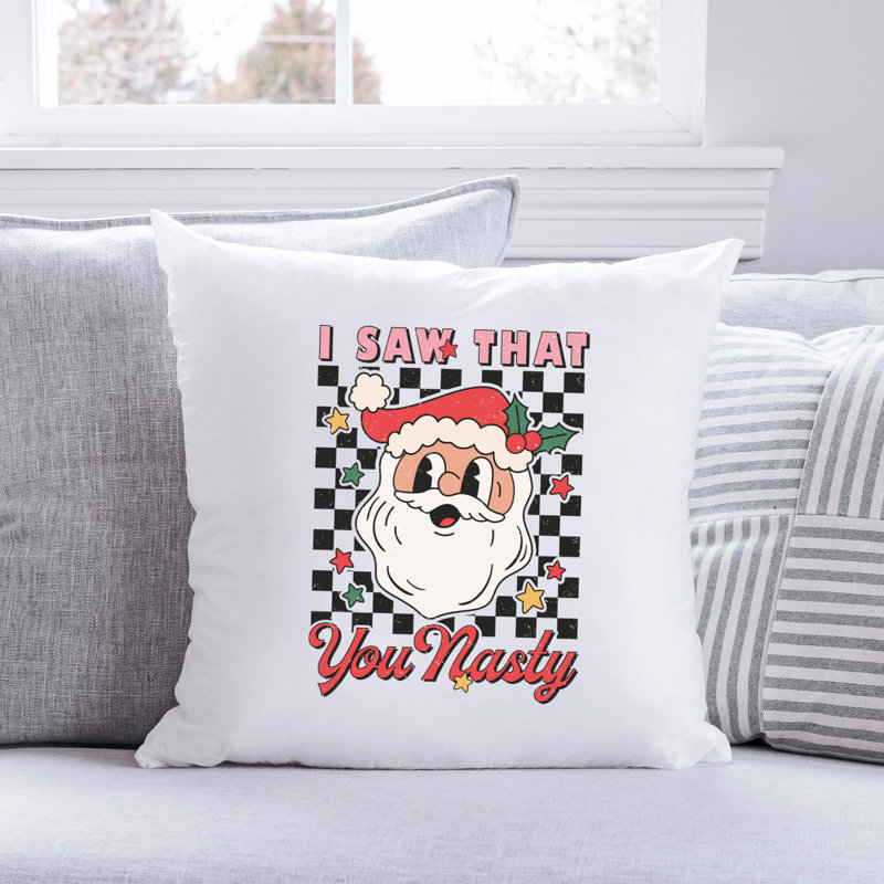 Coussin décoratif en polyester Christmas_Distressé_8, 18 po x 18 po