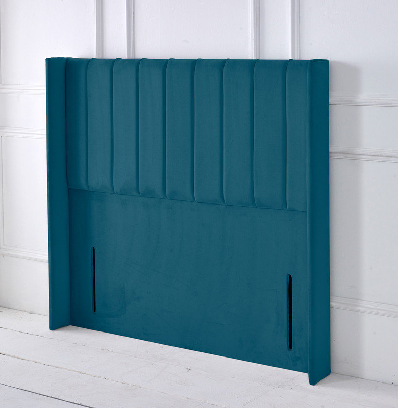 Upholstered Velvet Headboard, Double (4'6), Mallard