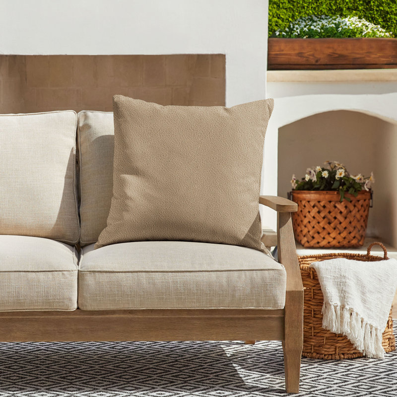  Housse et insert de coussin décoratif en polyester, Blé, 22 po x 22 po