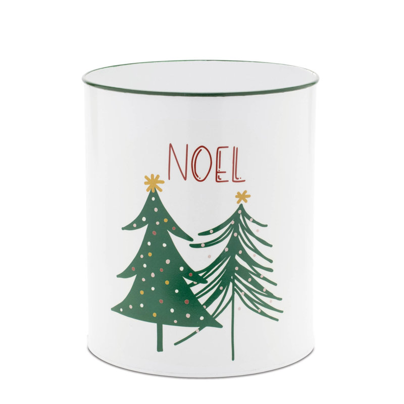 Pot à fleurs en métal et Noël