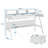 Kravitz Writing Desk with Drawers, Computer Desk with Metal Base, White Desk-1470163661