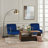 Nigelus Floor Shelf Modern Coffee Table with Storage and Faux Leather Pulls