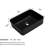 Ceramic Rectangular Vessel Bathroom Sink 19X15x5.5 Inch - Black Stain Proof-1751696021