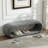52.17"Wide Chenille Upholstered Bench for Bedroom End of Bed,Modern Shoe Bench for Entryway,equipped with an iron frame,Dining Room, Living Room,Bedroom,Gray-1335917647