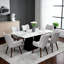 Ensemble de 2 fauteuils d'appoint à dossier haut avec mousse haute densité, structure en bois massif, capacité de charge de 150 kg, design lounge gain de place, blanc-1218483094