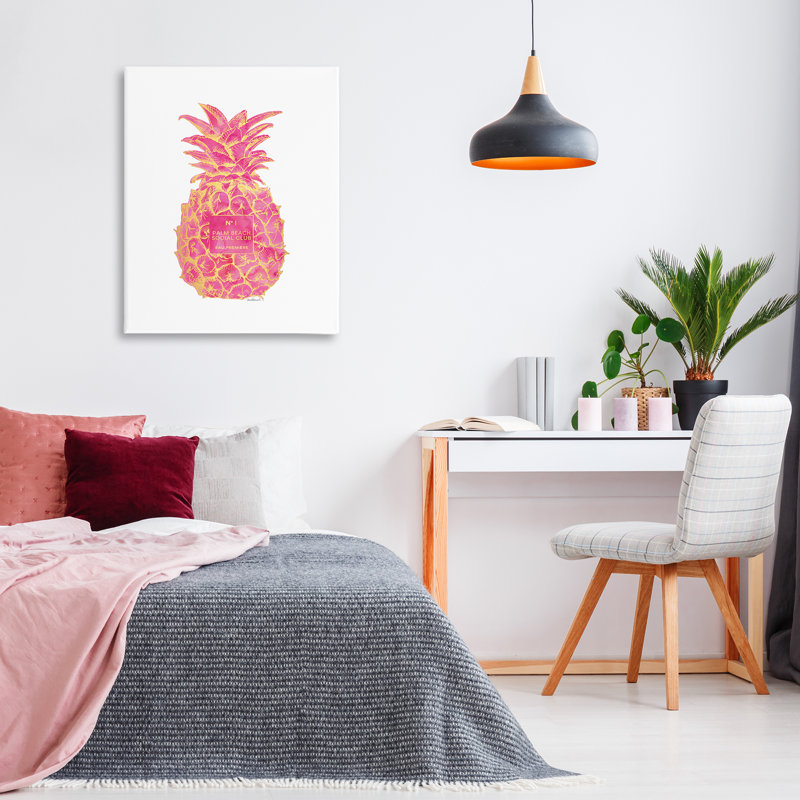 Art mural sur toile Glam Ornate Pineapple par Amanda Greenwood, H 40 po x l 30 po