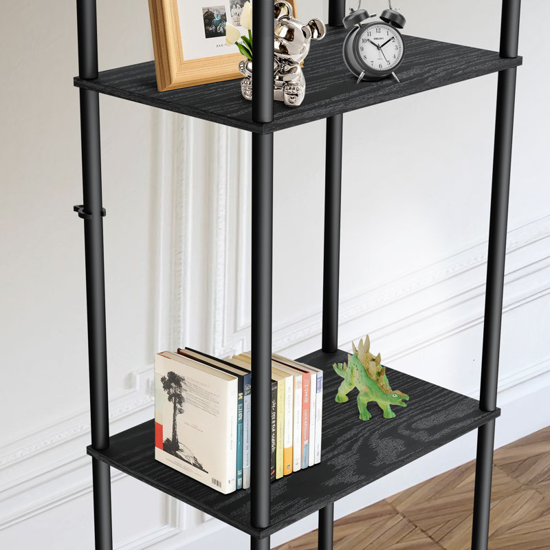 Bugarin 59" Bookcases with LED Light and Remote Control, 3 Color Temperature Column Floor Lamp