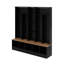 Arbre d'entrée large avec banc de rangement, armoire à chaussures minimaliste avec rangement cubique et tablettes-115167004