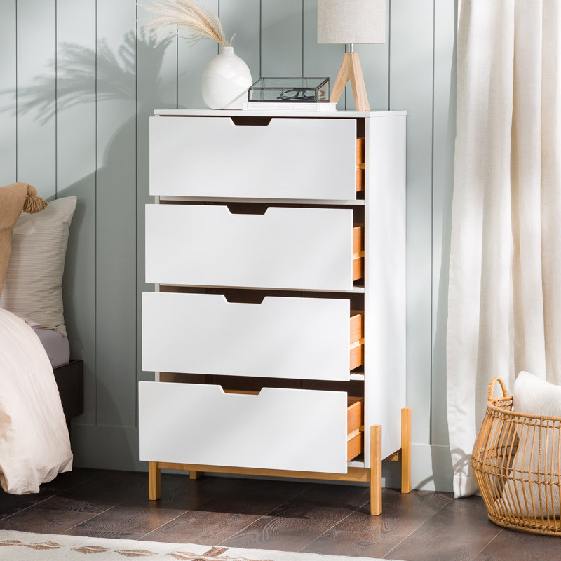 dresser with cut out handles Modern 5 Drawer Cutout Handle, Chest of Drawers, Storage Cabinet with for Living Room Hallway Entryway Home Office, 30.75''x 15.50''x 44'', Distressed Wood The mahogany wood and veneer construction ensure added durability. George Oliver 4-Drawer 45" Tall