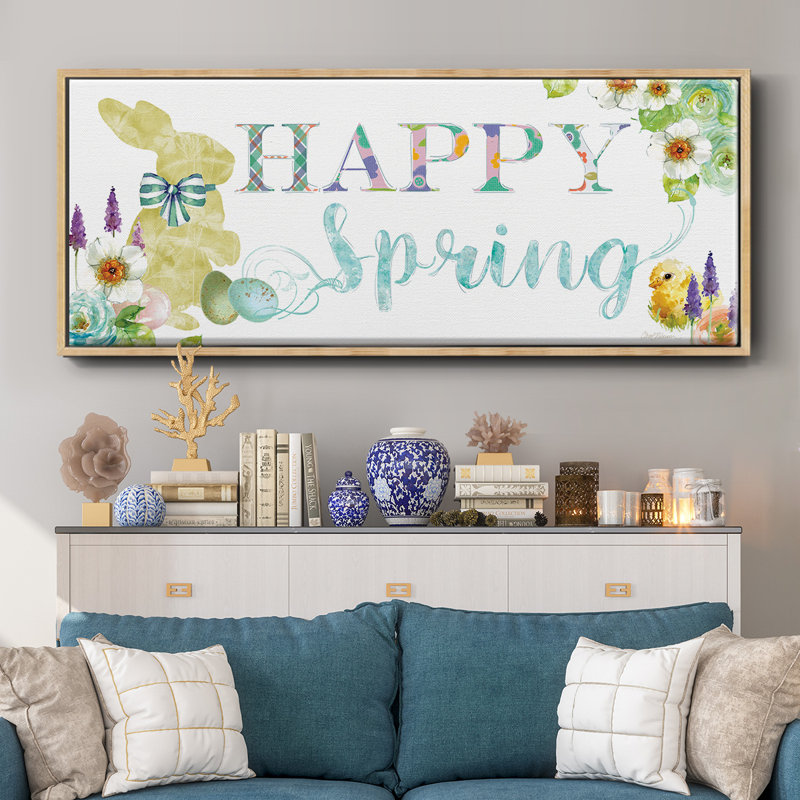 Joyeux printemps, toile encadrée