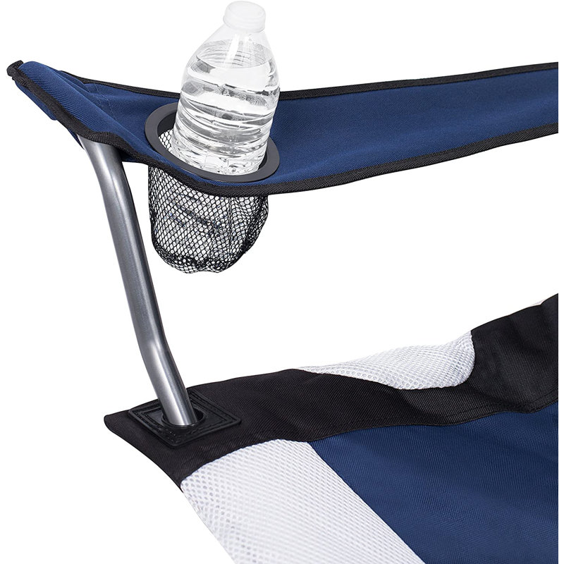 Chaise de camping pliante avec coussin 