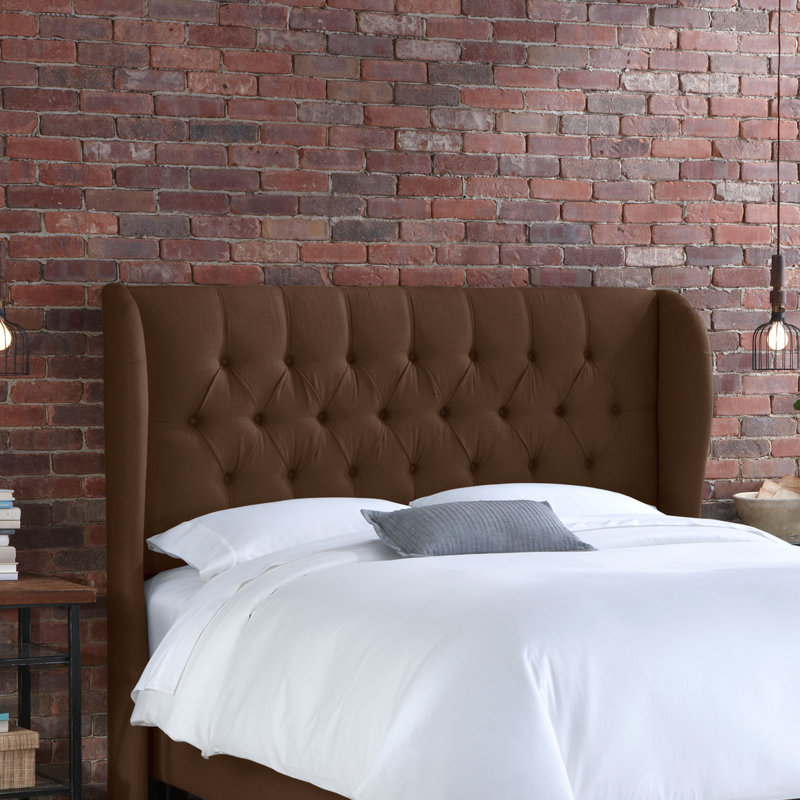 Tomey Upholstered Headboard, Queen, Classic White Velvet