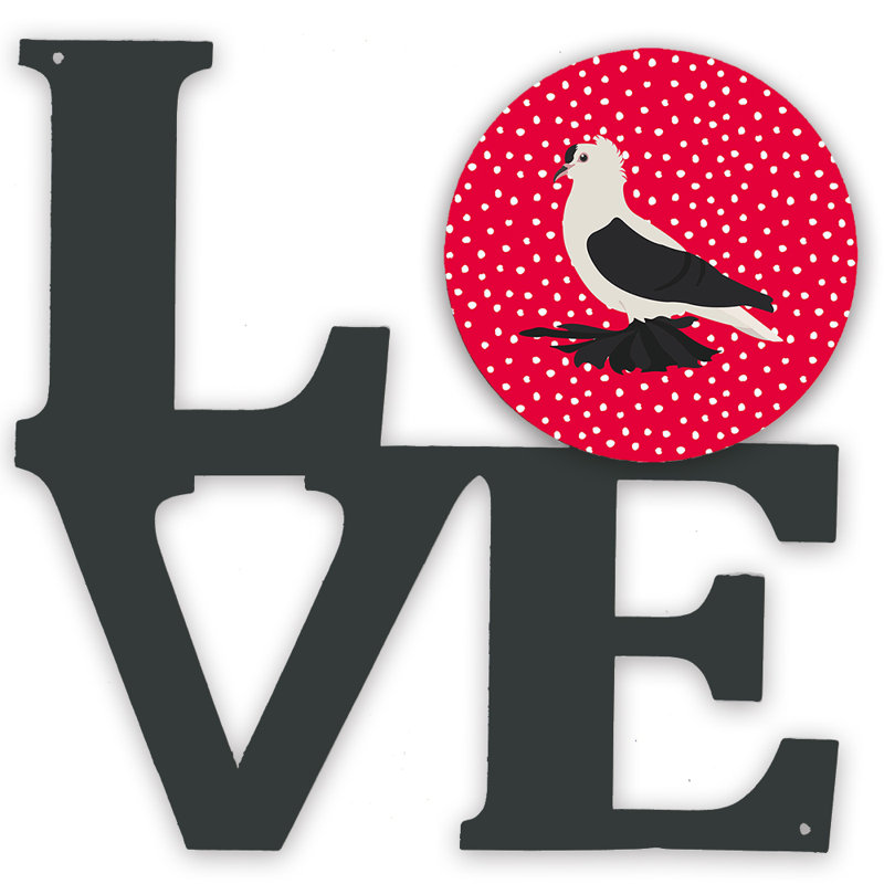 Décoration murale en métal « Love », Saxon Fairy Sow Pigeon