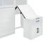 Lit escamotable simple simple avec placard, tiroirs et bureau, blanc