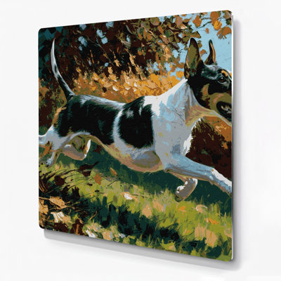 Dogs Rat Terrier Black Metal Wall Art