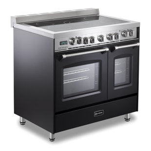 Range DECO 36'' Classic Red matte, Chrome - 6 gas, electric oven