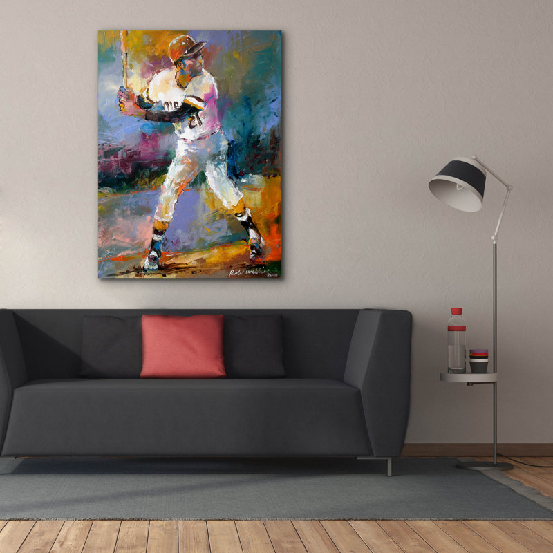 " Roberto Clemente " by Richard Wallich, 54" H x 40" W x 1.5" D