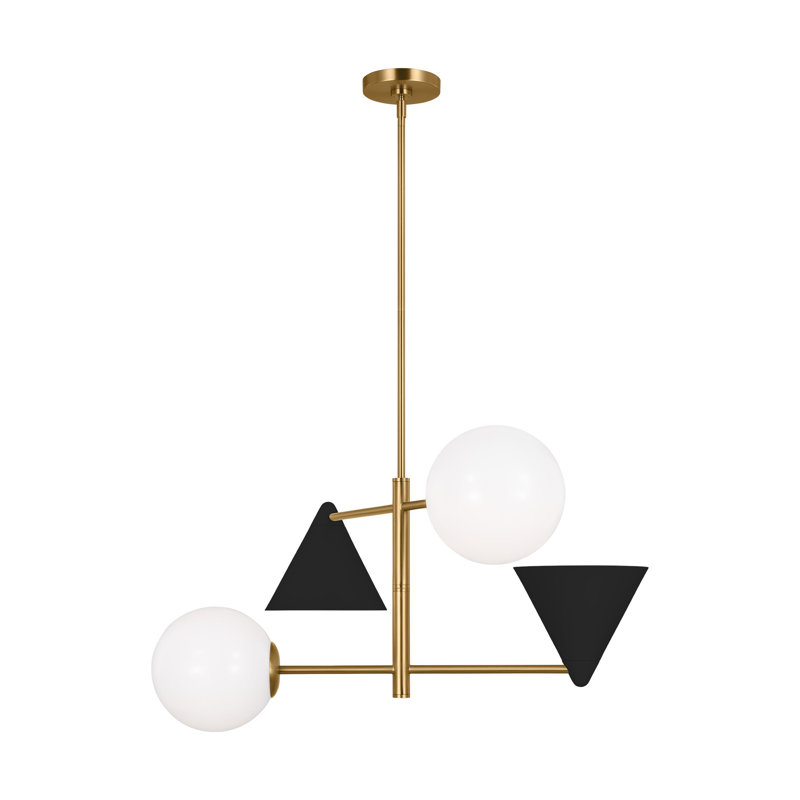 Cosmo 4 - Light Chandelier, White, 16.12" H x 28" W x 28" D