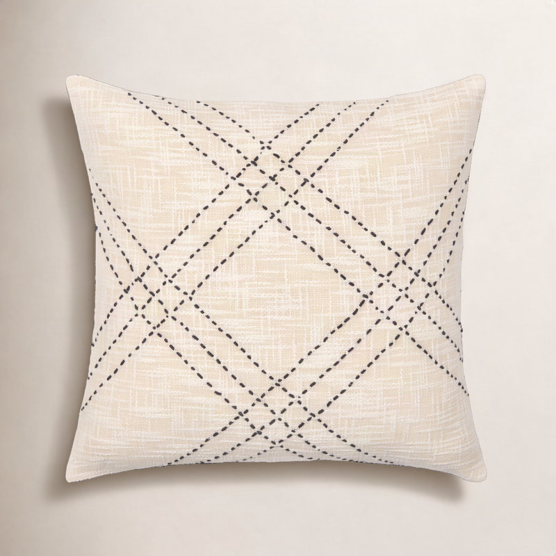 Sayer Embroidered Throw Pillow, 18" x 18"