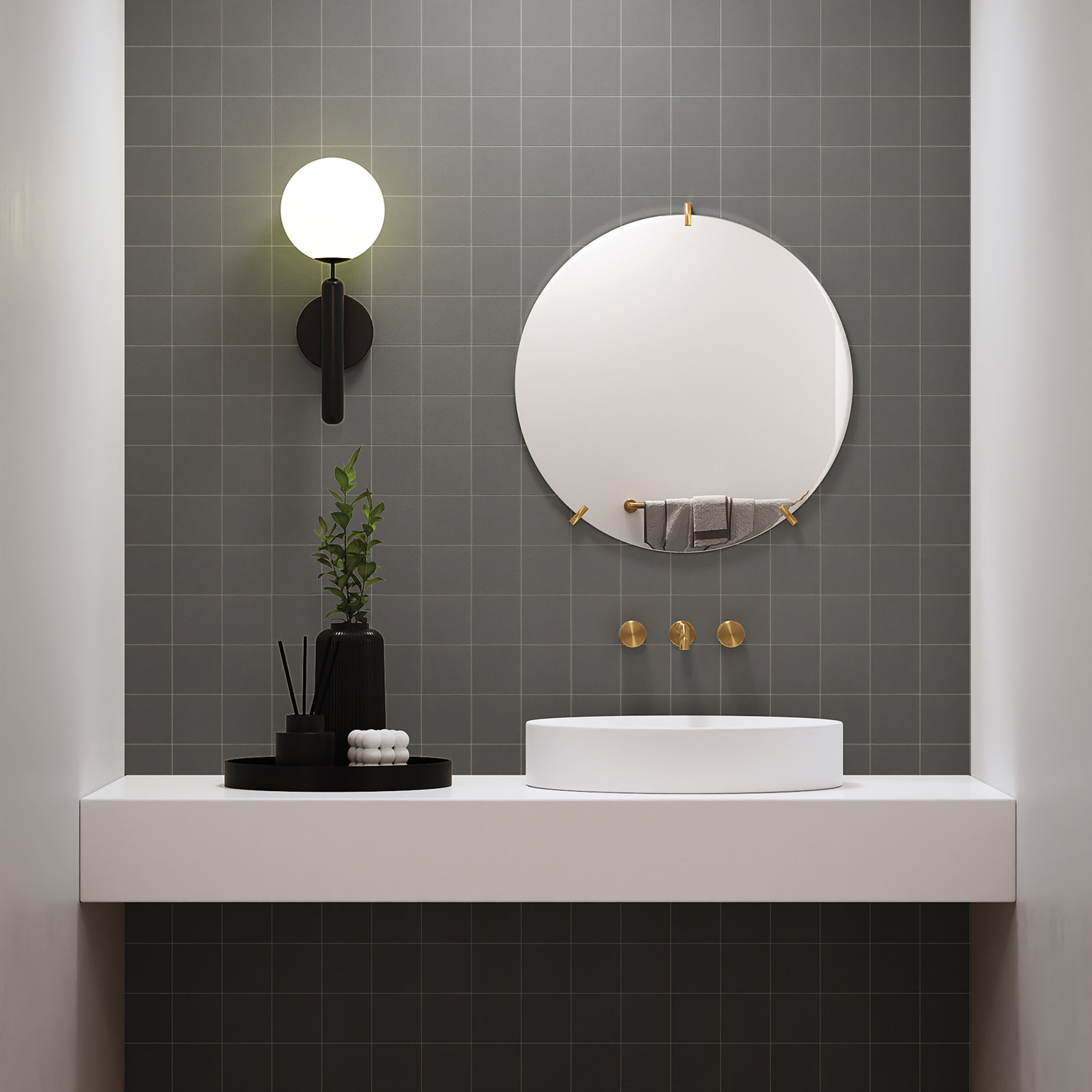 Sahara 4" x 4" Porcelain Tile, Dark