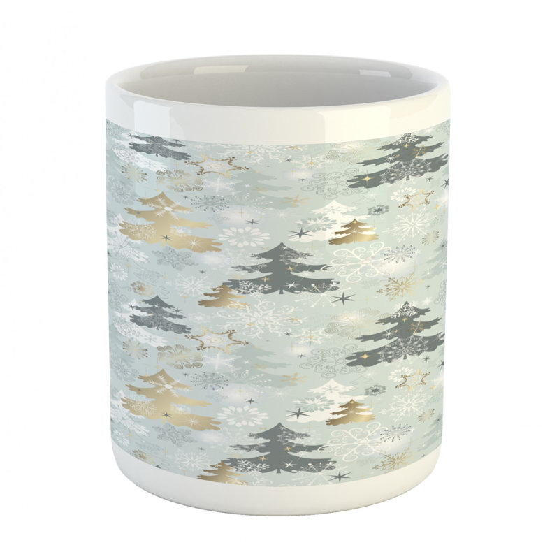 Grande tasse à café pin over flocon de neige