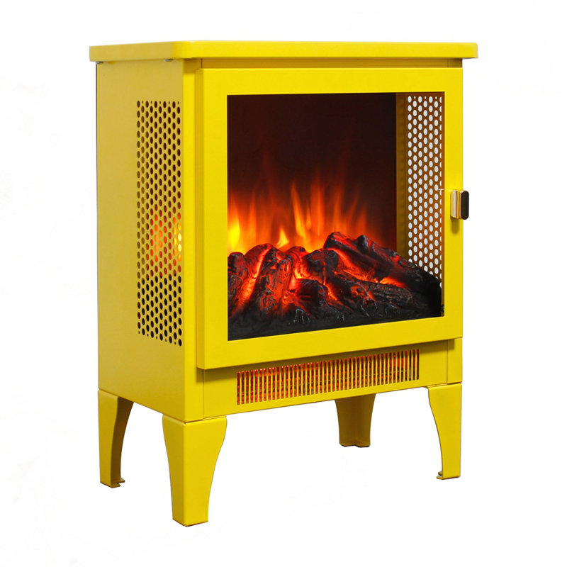 17" Electric Fireplace Heater with 3-Sided Flame View, CSA/UL Certified, 1400W Space Heater for up to 400 Sq. Ft.